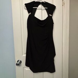 Scarlett Nite Black Halter Sheath Mini Dress